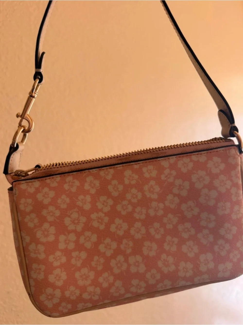 Coach Pink Floral nolita 19 purse